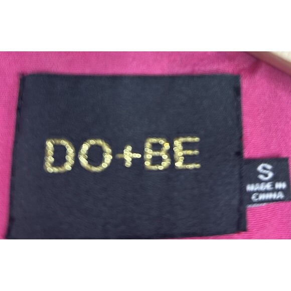 DO+ BE Magenta Open Back‎ Puff Sleeve Fit Flare Mini Dress Women’s Size Small - Picture 8 of 16